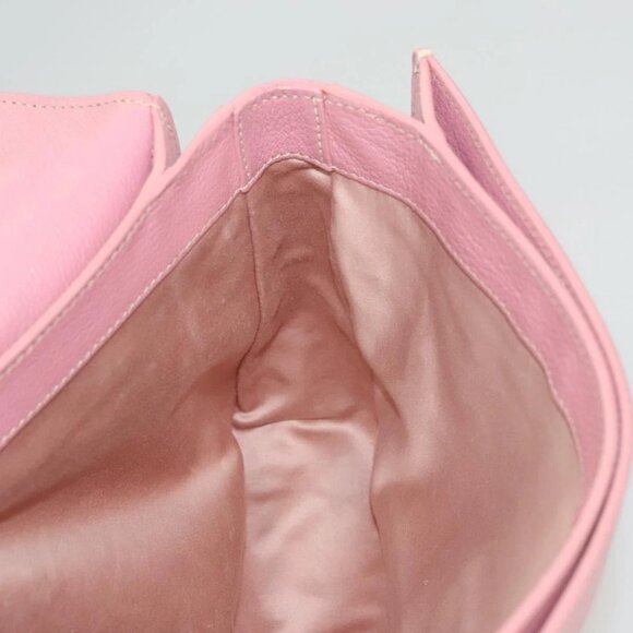 Miu Miu Hand Bag Leather 2way Pink Gold Auth 125296 - Picture 12 of 16